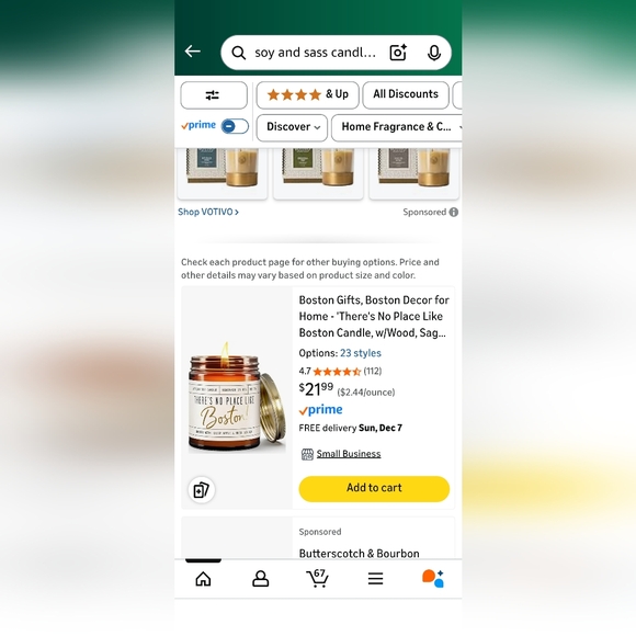 Soy Candle In Jar 9 oz - Picture 2 of 2